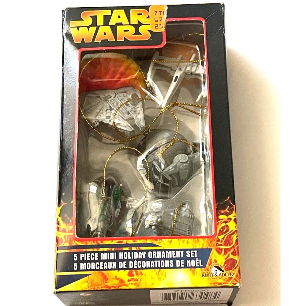 Vintage Star Trek Mini Ornaments Y2K Minature Christmas Sci Fi Ships Enterprise
